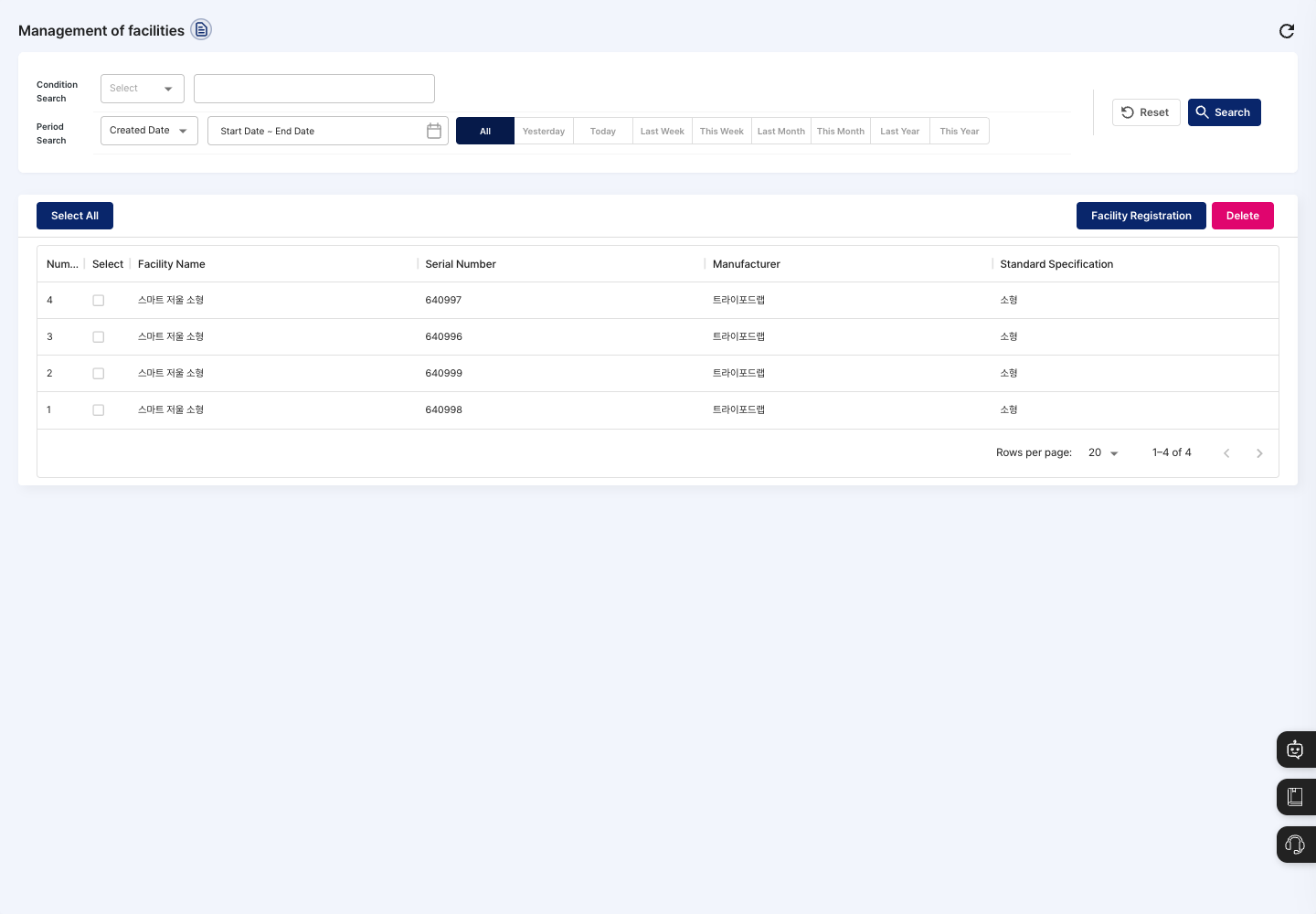 List screen